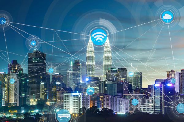 贴图·城市丨剪影 智慧科技屏幕贴图_科技城市建筑 第6330期