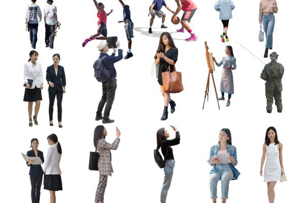 贴图·免抠丨人物 站立行为人物素材_免抠 第6496期