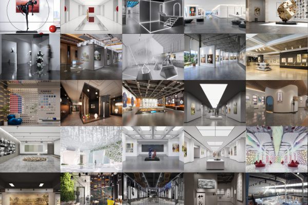 文化创意艺术美术馆展览展厅合集 源文件